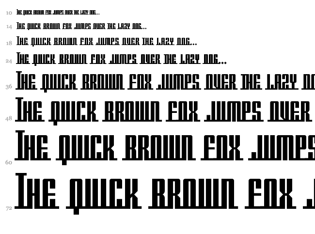 SF Americana Dreams font waterfall